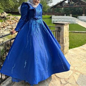 COPY - Royal blue dress with long sleeve only worn for one time